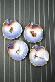 4 fine, old 
oyster bowls 
from Dahl 
Jensen with 
motifs of ...