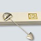Anette Kræn; 
Silver brooch 
partially 
gold-plated