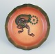 P. Ipsen's, Denmark. Circular bowl with frog in hand-painted glazed ceramic.Art Deco.Model ...
