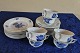 Blue Flower Angular Danish porcelain, Set of 6 set 

coffee cups and saucers No 8608 and cake plates 
No 
8553.
