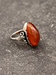 830 sølv 
vintage sølv 
ring med rav