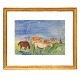 Jens 
Søndergaard, 
1895-1957, 
Aquarell mit 
Motiv in Form 
von Pferden, 
Häusern und ...