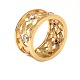 Ole Lynggaard Copenhagen 14kt Gold Flecht Ring mit fünf Brillanten. Ringbreite: 
11mm. Ringgr. 54