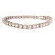 Tennisarmband aus 18kt Weissgold mit 38 Brillanten von je ca. 0,25ct. Insgesamt 
ca. 9,5ct. L: 18,5cm
