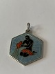 Aquarius zodiac 
sign Pendant 
with enamel in 
sterling 
silver.