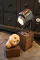 Fransk mini projektør af mærket "Cremer-Paris" fra 40érnei afpudset metal med super patina ...