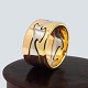 Georg Jensen guld smykke.Nina Koppel for Georg Jensen; Tredelt fusion ring af 18 kt. guld, ...