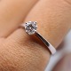 Georg Jensen; Diamantring i 18 kt. hvidguld. Diamant 0.55 ct. Top Wesselton, VVS. Ring str. ...