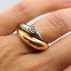 Ole Lynggaard; Fidelity ring of 14k gold and white gold, ...