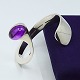 Leif Bodh Have; Bangle in sterling silver set with amethyst
