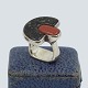 Agnete Dinesen; Ring in silver set with stones