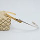 Bangle set with diamond in 14k gold and white gold