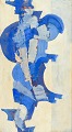 Hans Fritzdorf, modernist painting, listed Swedish ...
