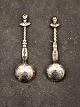 A pair of silver salt spoons L. 6.5 cm. of old Danish silver coins item no. 632411
