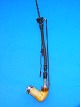 Antike grosse 
Meerschaumpfeife 
Pfeife Holz
