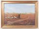 Albert Petersen, “Dyrene tages hjem”, oil on canvas, ...
