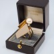 Anette Kræn; Ring in 14k gold set with a pearl and a diamond