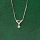 Necklace in 14k white gold with diamond