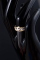 8 carat gold ring with three white stones.Danish ...