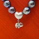 Ole Lynggaard; Heart clasp in 14k white gold with ...