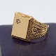 Flemming Kjerultt; Signet ring in 14k gold set with a ...