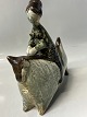 Figurine, ceramic, Girl on horse "Honeymoon"Søholm, ...