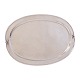 Leicht gehämmertes Silbertablett von Ballins Nachfolger, DänemarkL: 47cm. B: 30cm. G: 961gr