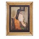 Carl Fischer, 1887-1962, AquarellMotiv in Form einer sitzenden FrauSigniert und datiert ...