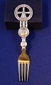 Michelsen Weihnachten Löffel und Gabeln aus dänisch vergoldet Sterling Silber. Anton Michelsen ...