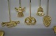 Georg Jensen 
Forgyldte 
Lysholdere til 
julelys 15,5 cm 
i god stand - 
PÅ LAGER:
1990 Georg 
Jensen ...