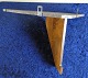Corner shelf in dark wood for hanging. W 42 cm - H 26cm