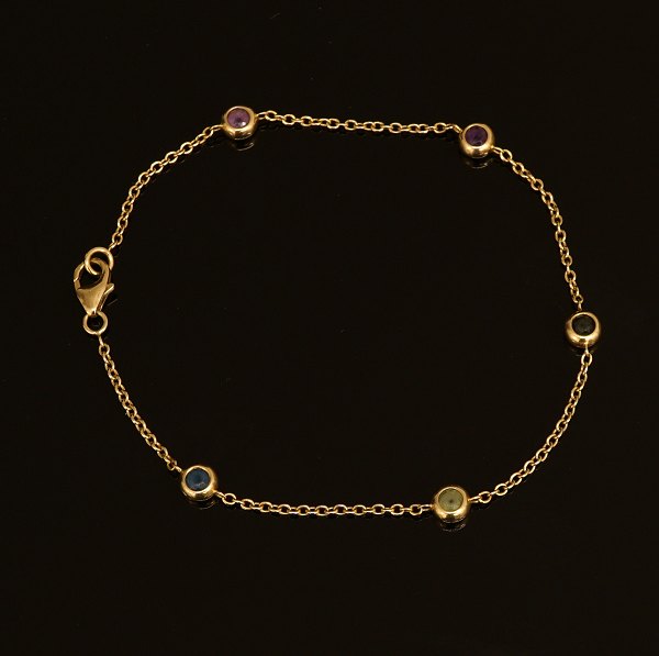 Charlotte Lynggaard: Bracelet, "Bubble", 18ct gold. L: 19cm