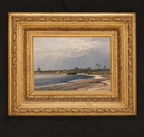 Holger Drachmann, 1846-1908, oil on canvas. Signed and dated 1886. Visible size: 
23x32cm. With frame: 54x45cm