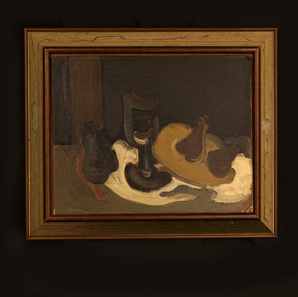 Pierre André Bouey, 1898-1976, Stilleben mit Glas und Früchten. Signiert. 
Lichtmasse: 18,5x23,5cm. With frame: 25,5x30,5cm