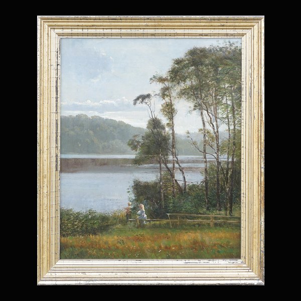 Vilhelm Kyhn, Denmark, 1819-1903, oil on canvas. Signed and dated 1878. Visible 
size: 46x36cm. With frame: 55x45cm