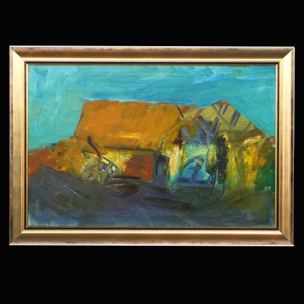 Oluf Høst, 1884-1966, oil on canvas: Bognemark, Bornholm. Signed. Visible size: 
65x99cm. With frame: 79x113cm