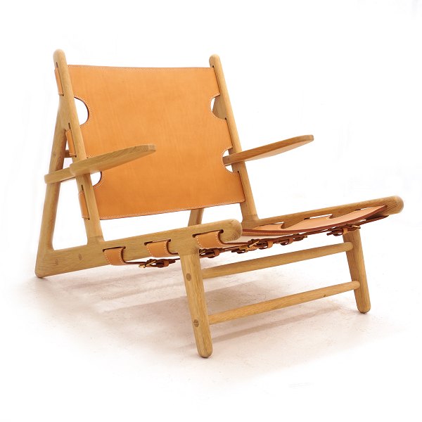 The Hunting Chair by Børge Mogensen, Denmark, 1950. Oak and leather