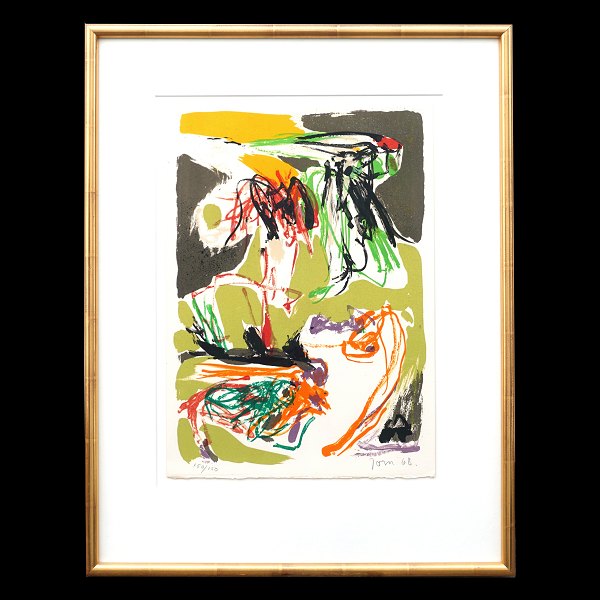 Asger Jorn litografi. Asger Jorn, 1914-73, litografi. 150/150. Signeret "Jorn 
68". Lysmål: 45x33cm. Med ramme: 66x51cm