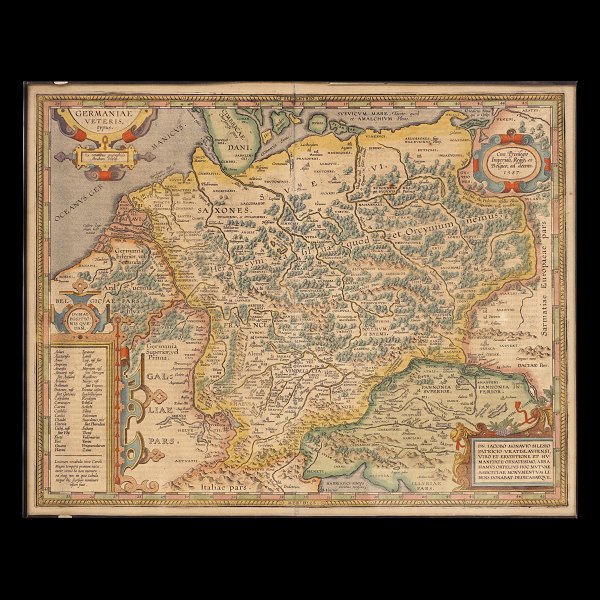 J. & W. Blaeu "Germaniae Veteris Typus" published circa 1645. Size: 38x48cm