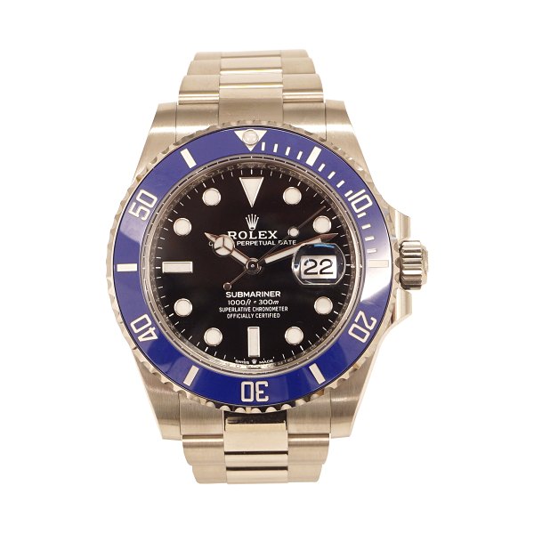 Rolex 126619LB. Rolex Submariner Date 126619LB "Smurf", hvidguld. Årgang oktober 
2021. Stand 10/10. Fuldt sæt. Leveres med box, certifikat og div. tilbehør. D: 
41mm