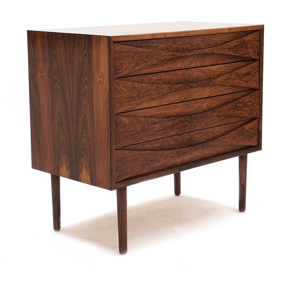 Arne Vodder, Denmark, Tall Boy commode with four drawers. Nice condition. H: 
77cm. Top: 45x84cm