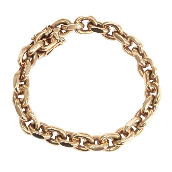 Kräftiger Anker Armband aus 14kt Gold. L: 19,5cm. G: 66gr