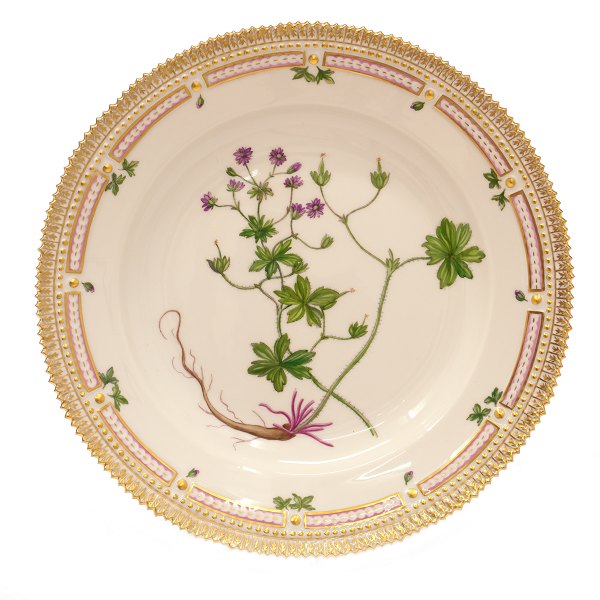 Royal Copenhagen Flora Danica plate 3549. "Geranium molle L.". D: 25,5cm