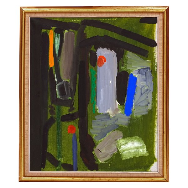 Egon Mathiesen, 1907-76, Öl auf Leinen. Komposition signiert und datiert 1967. 
Lichtmasse: 60x49cm. Mit Rahmen: 70x59cm