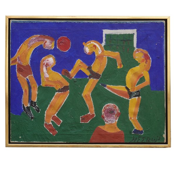 Henry Heerup, 1907-93, Öl auf Leinen. Signiert Heerup. Lichtmasse: 57x70cm. Mit 
Rahmen: 61x74cm