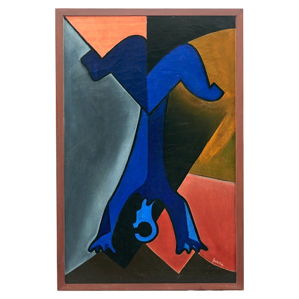 Wilhelm Freddie, 1909-95, Öl auf Leinen. "Akrobat Oh". Signiert und datiert 
1930. Grösse: 110x70cm