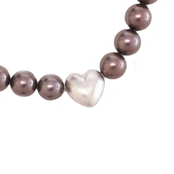 Ole Lynggaard Copenhagen 18kt Weissgold Herzschliesse. Masse: 11x11mm