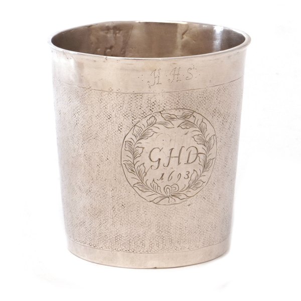 Silberbecher von Joducus Henricus Mundt, 1682-1702, Kopenhagen. H: 8cm