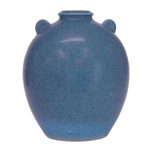 Blaudekorierte Vase von Michael Andersen. H: 17cm