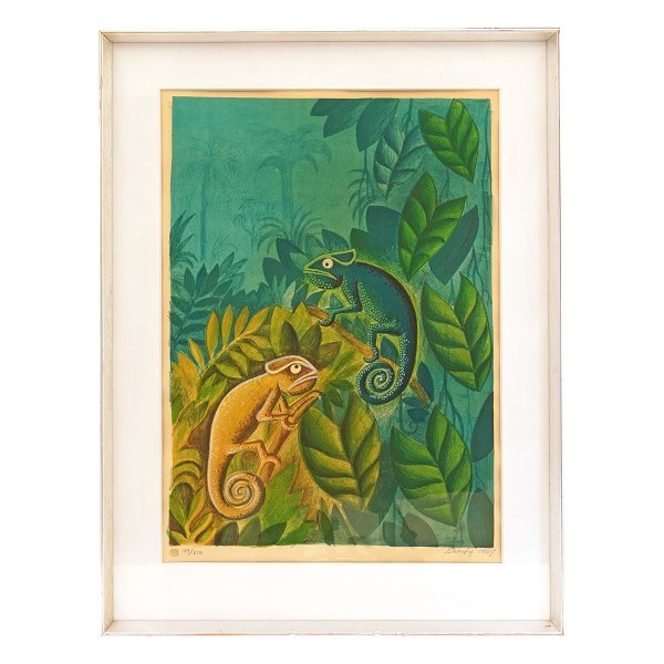Hans Christian Scherfig, 1905-79, Lithographie, 189/250. Lichtmasse: 60x42cm. Mit Rahmen: 77x57cm